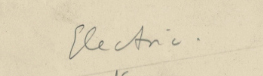Electric written in cursive
